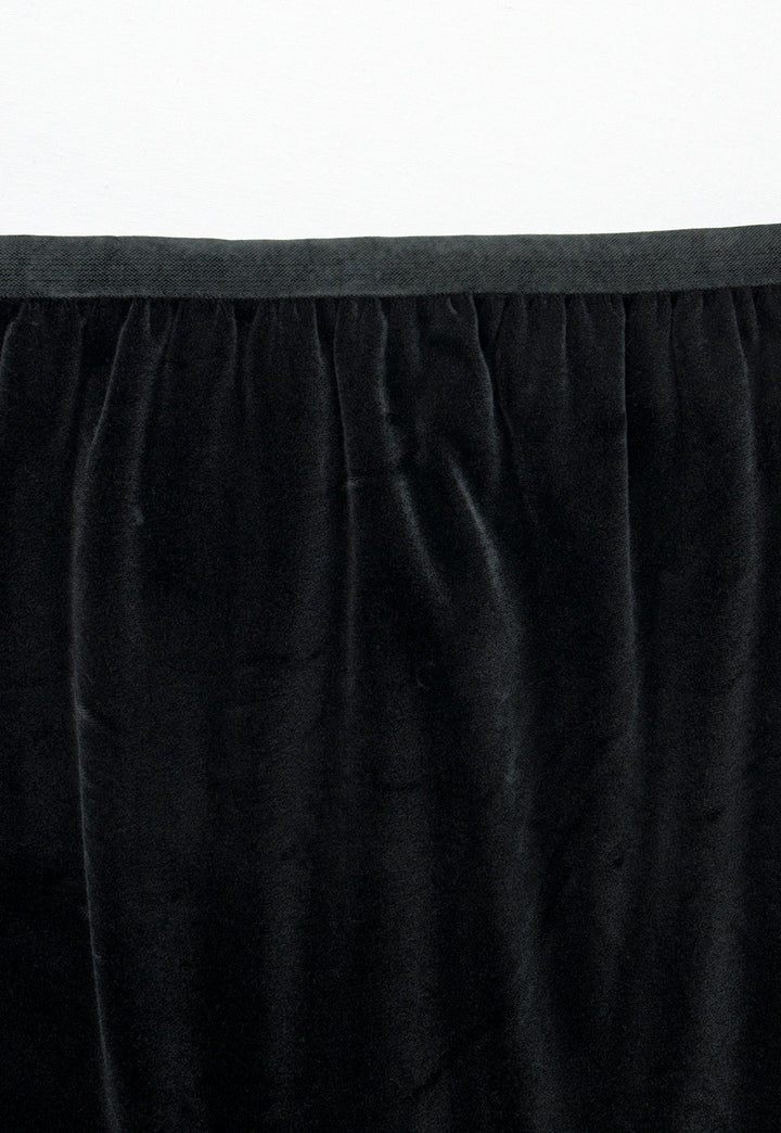Women's Side Slit Velvet Maxi Skirt