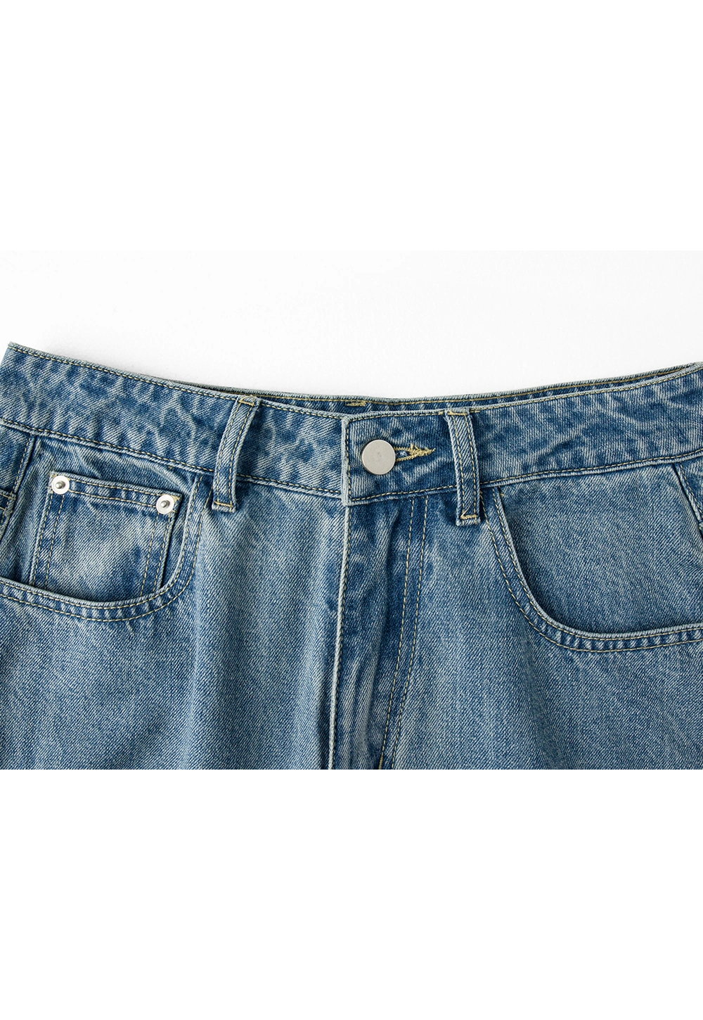 Jeans Denim Kaki Lebar Wanita