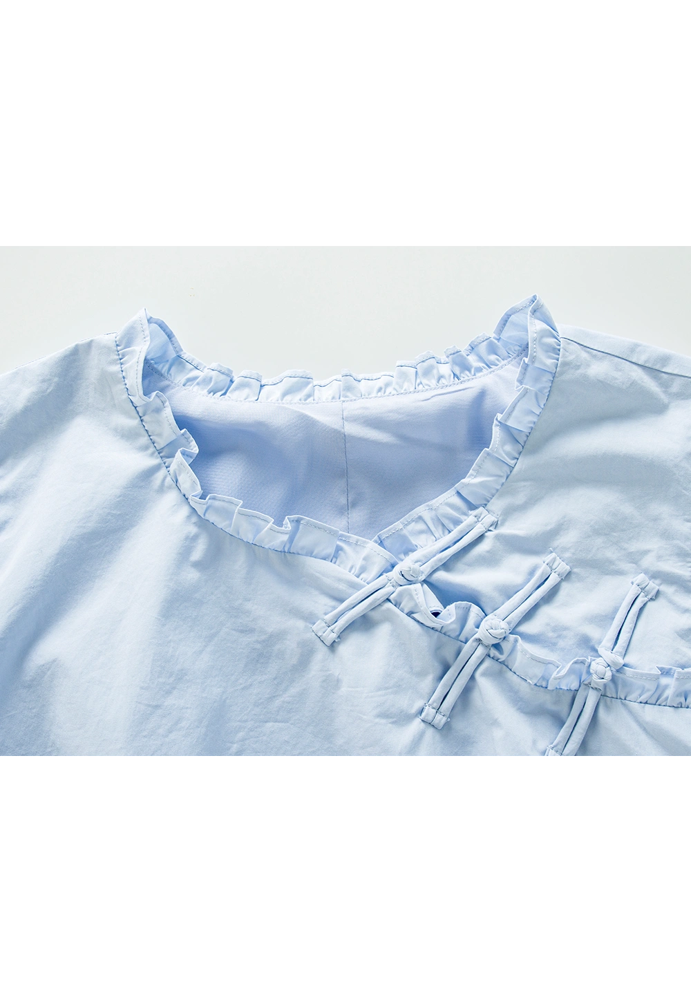 Women's Round Neck Puff Sleeve Blouse