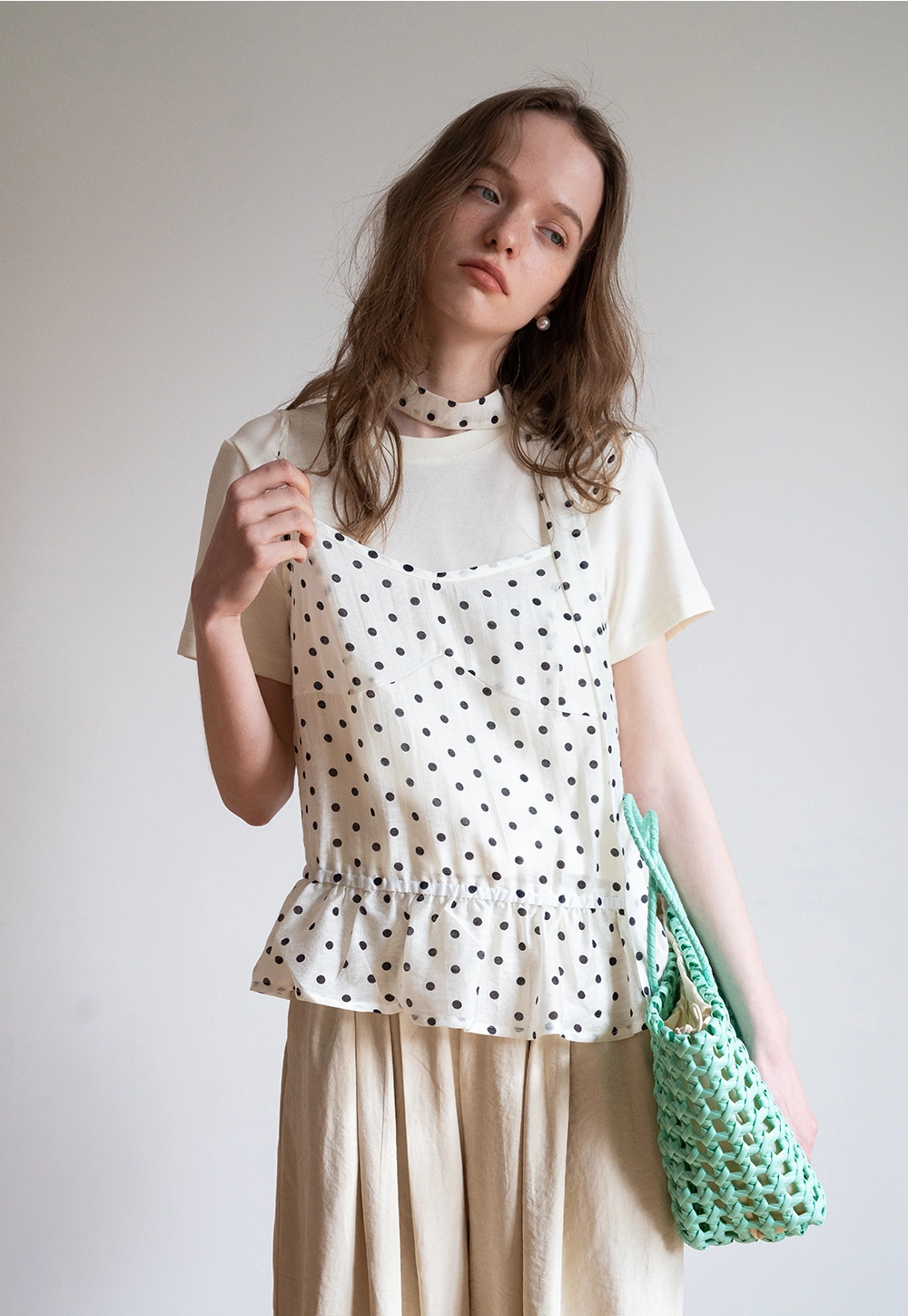Women’s Polka Dot Layered T-Shirt