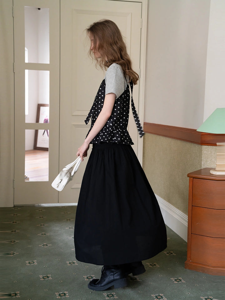 Women’s High Waist Smocked Midi Skirt