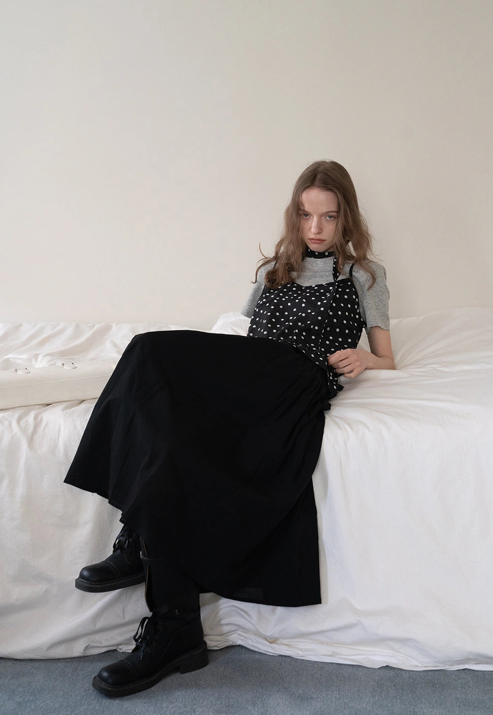 Women’s High Waist Smocked Midi Skirt