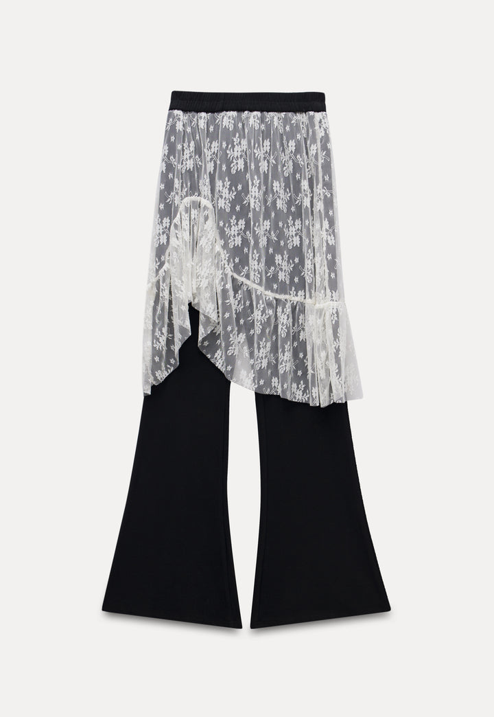 Women’s Lace Skirted Flare Pants