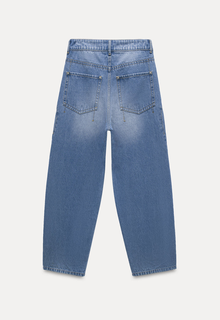 Women's High Waist Vintage Wide Leg Jeans
