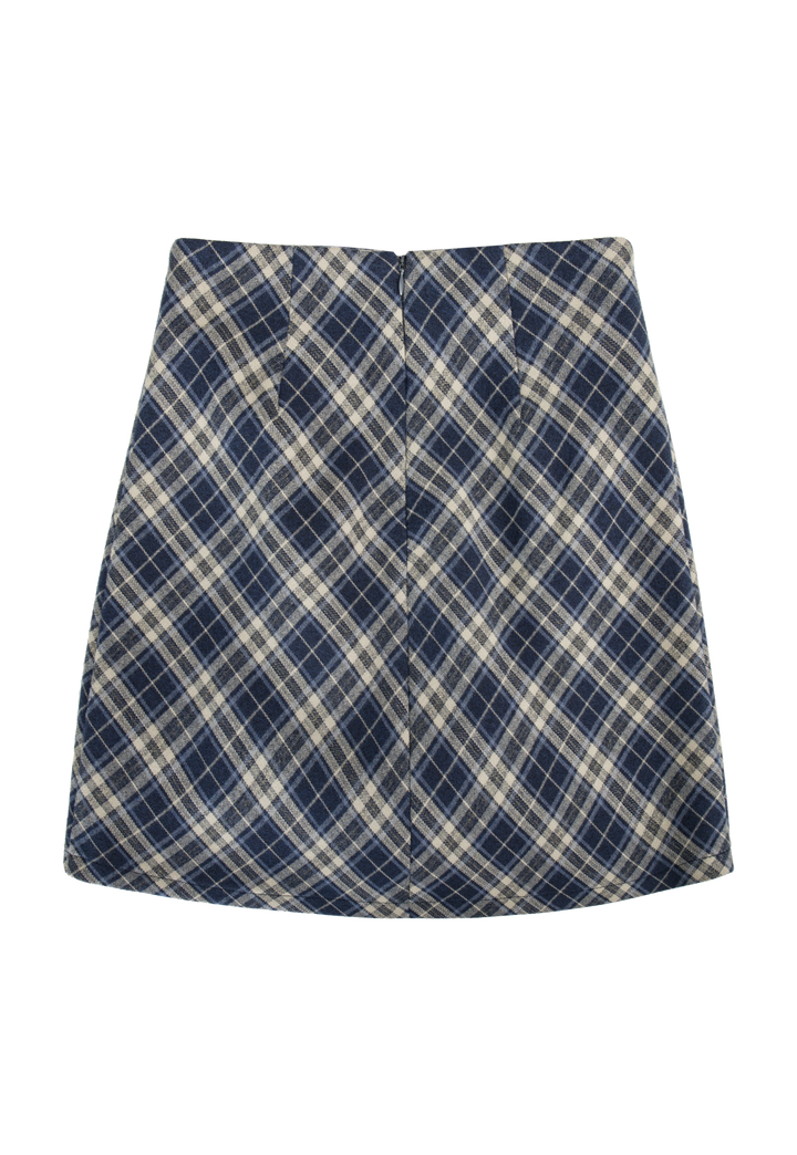 Women's Modern Plaid Mini Skirt
