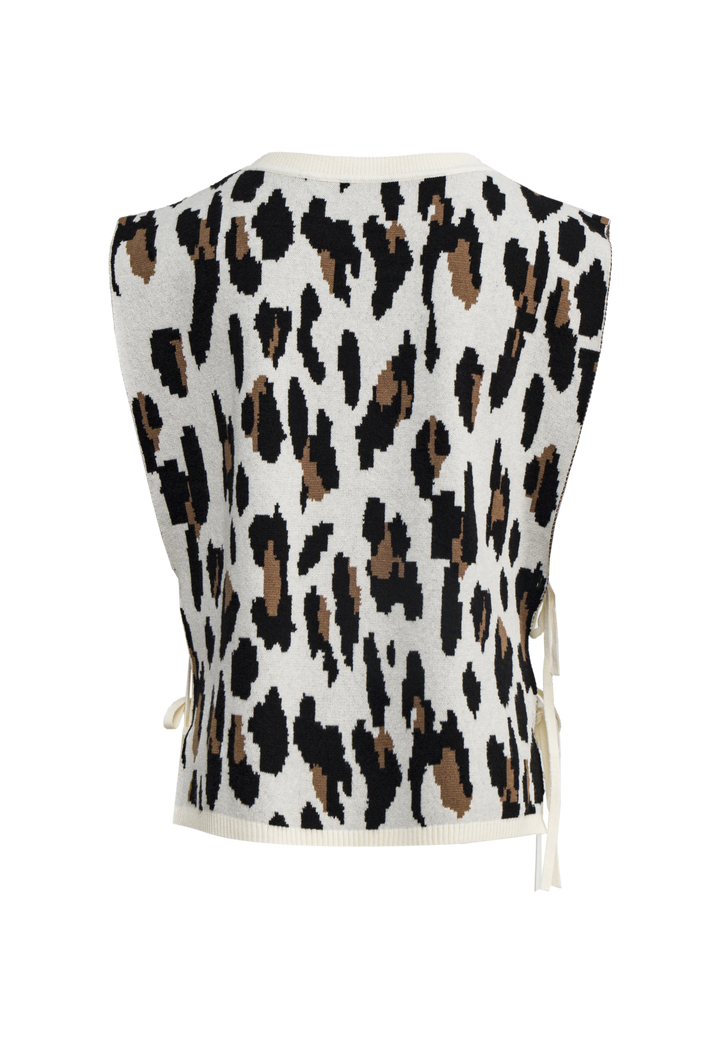 Women's Leopard Print Knit Vest