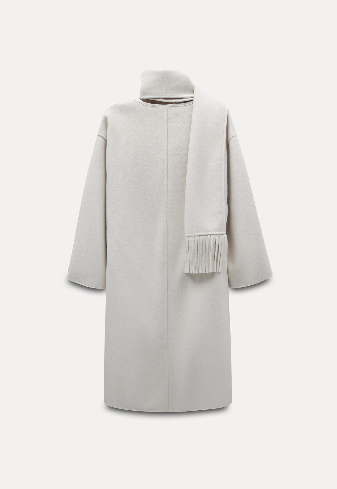 Women's Wool Blend Coat with Scarf Detail