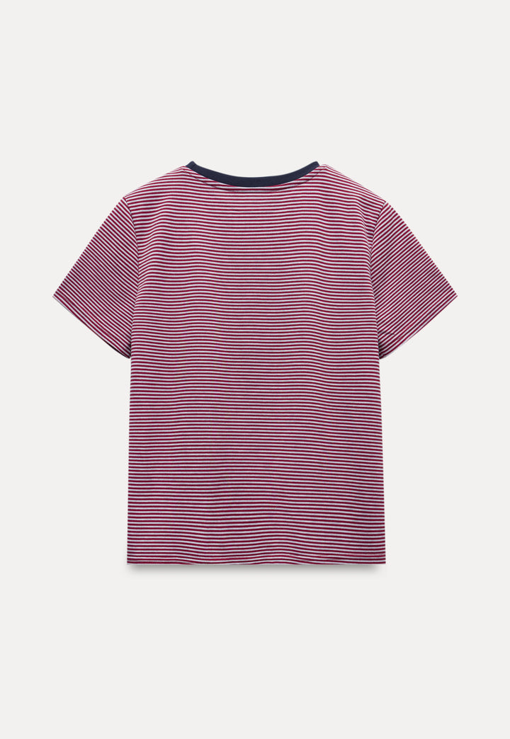 Women's Striped Vintage Print T-Shirt