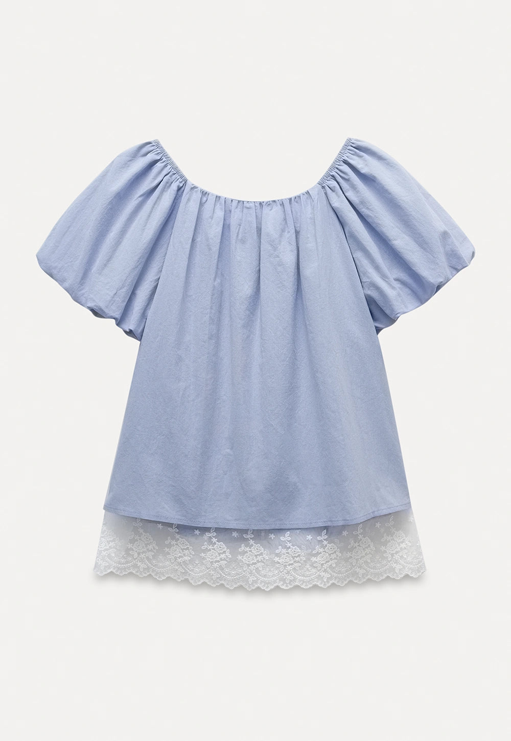 Pleated Puff Sleeve Blouse