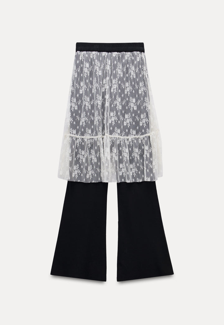 Women’s Lace Skirted Flare Pants